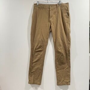 Taylor Stitch Mens Slim Fit Foundation Chino Pants Khaki Organic Cotton 34 x 32